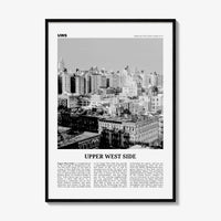 Upper West Side Print Black and White, Upper West Side Wall Art, Upper West Side Poster, Upper West Side Photo, Manhattan, New York, USA
