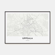 Uppsala Map Landscape Poster