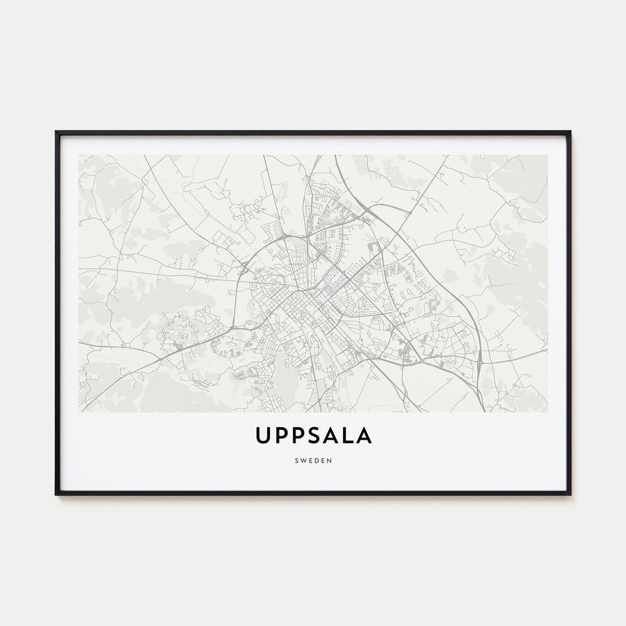 Uppsala Map Landscape Poster