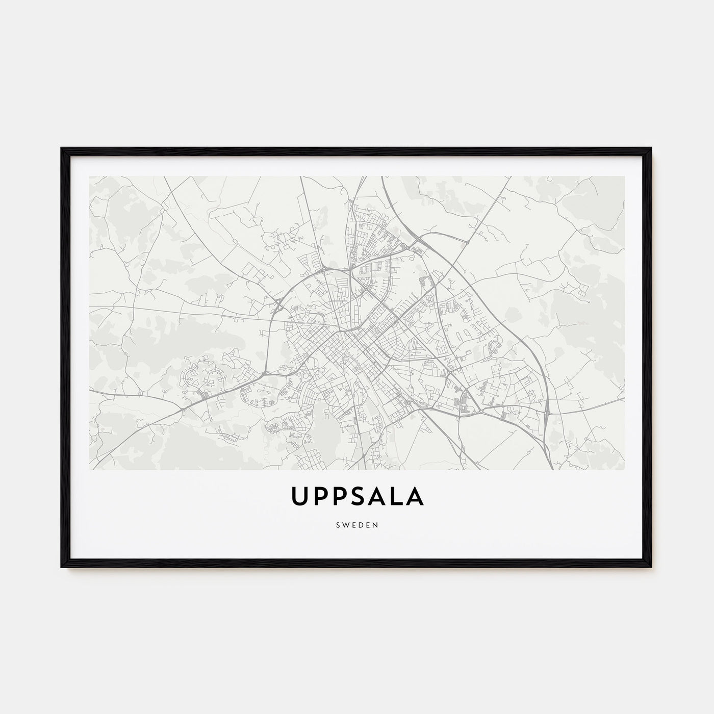Uppsala Map Landscape Poster