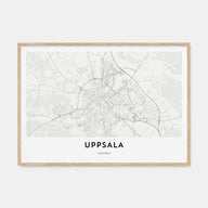 Uppsala Map Landscape Poster