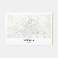 Uppsala Map Landscape Poster