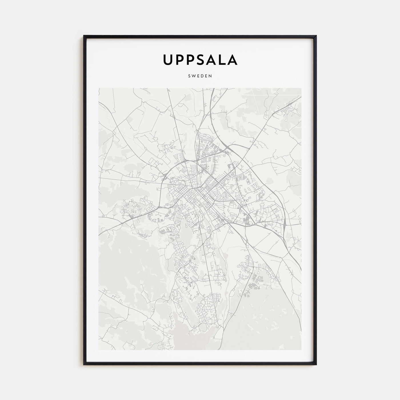 Uppsala Map Portrait Poster