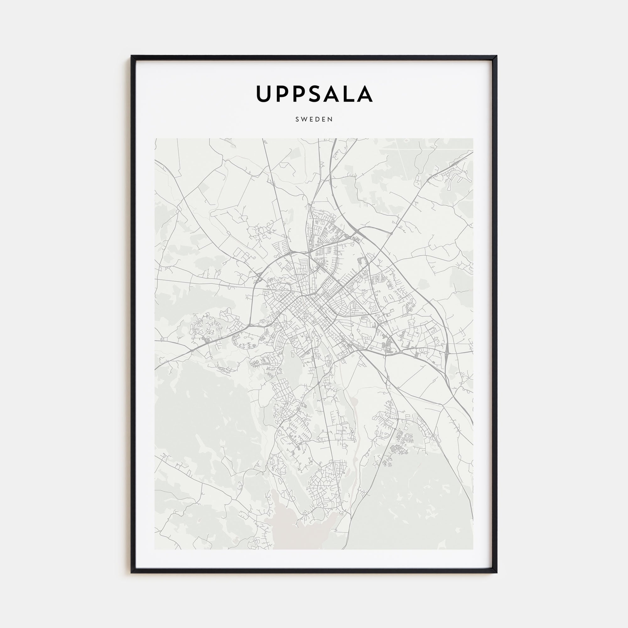 Uppsala Map Portrait Poster