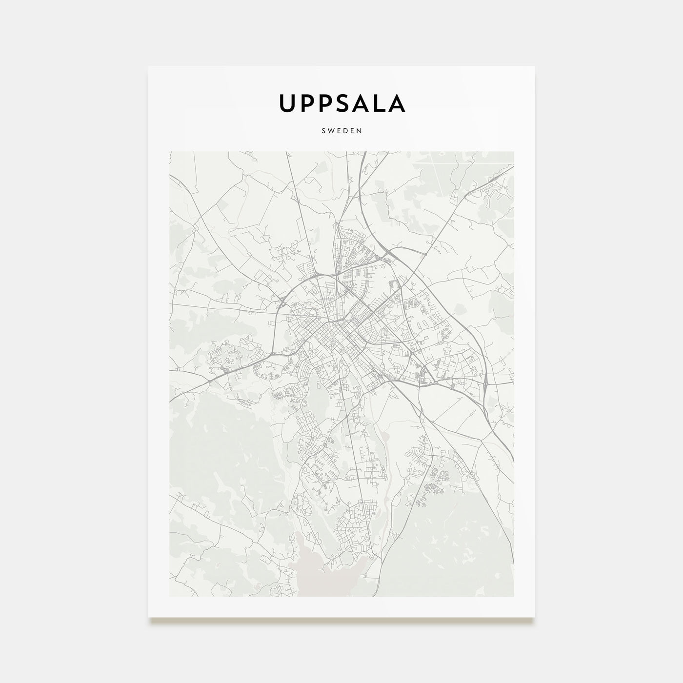 Uppsala Map Portrait Poster