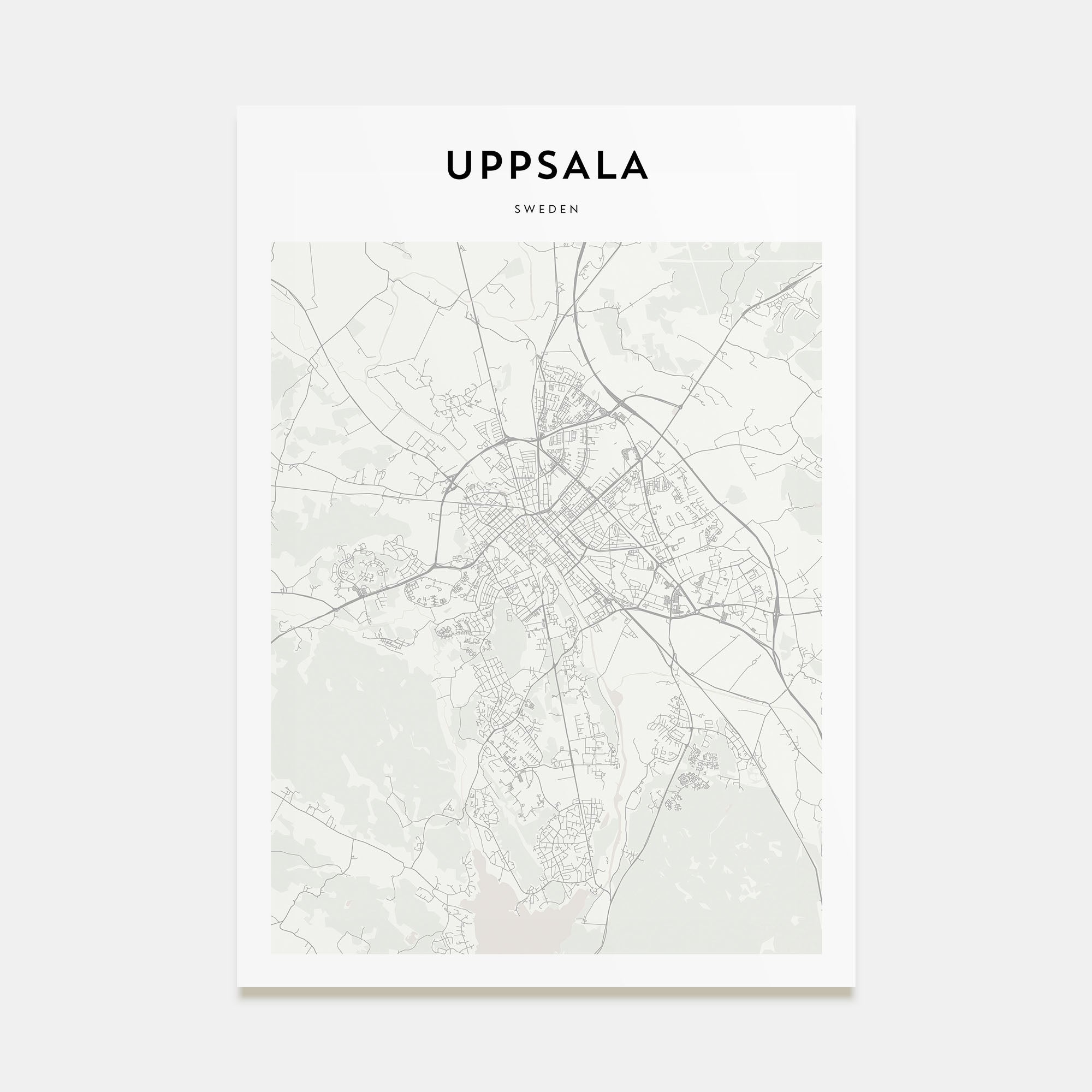 Uppsala Map Portrait Poster