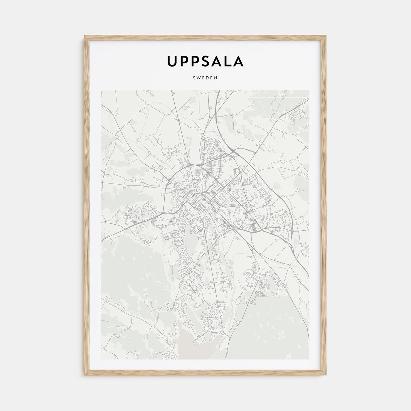 Uppsala Map Portrait Poster