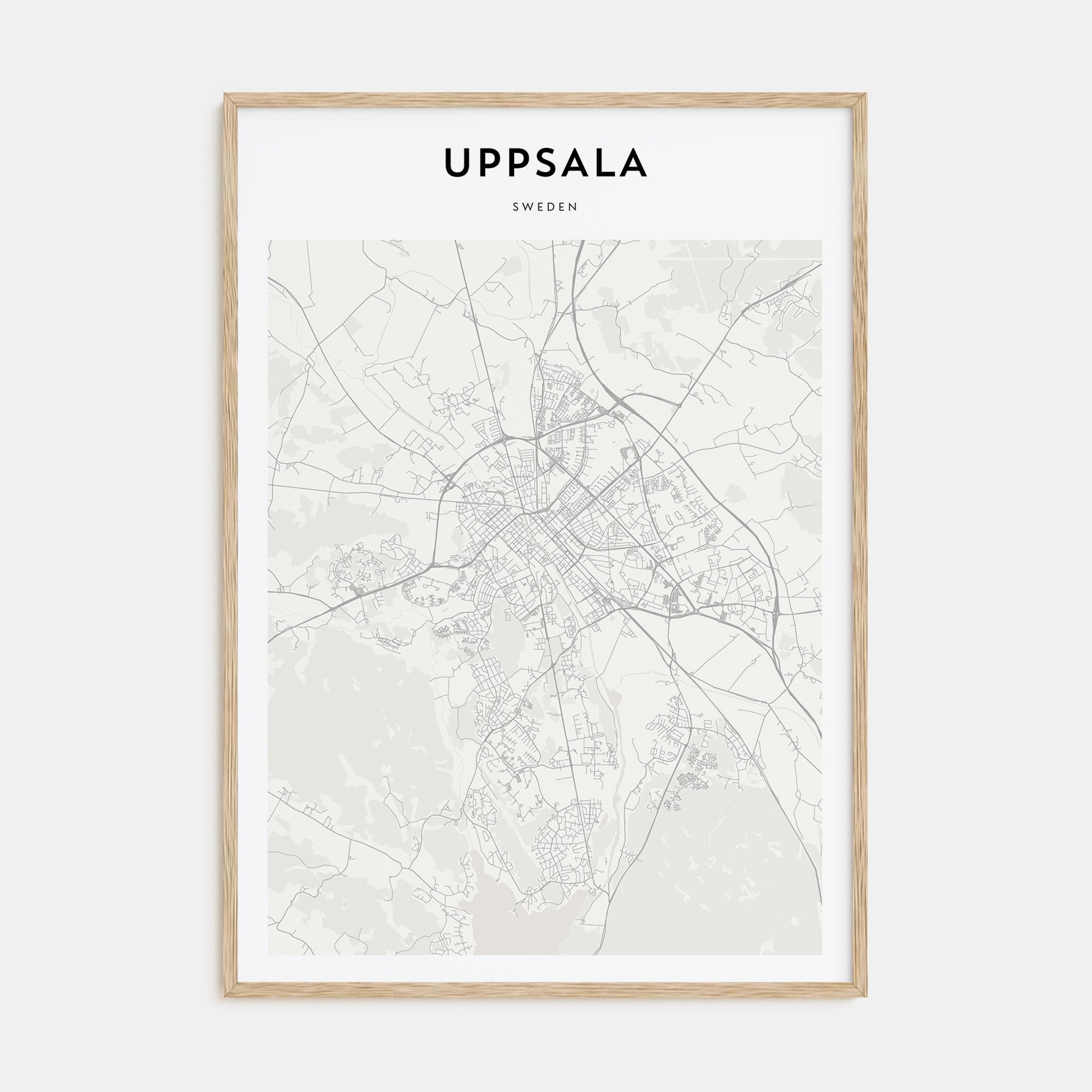 Uppsala Map Portrait Poster