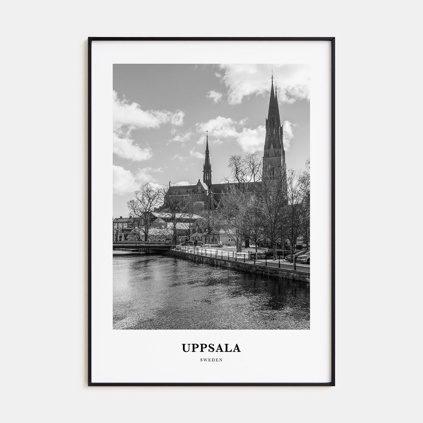 Uppsala Portrait B&W Poster