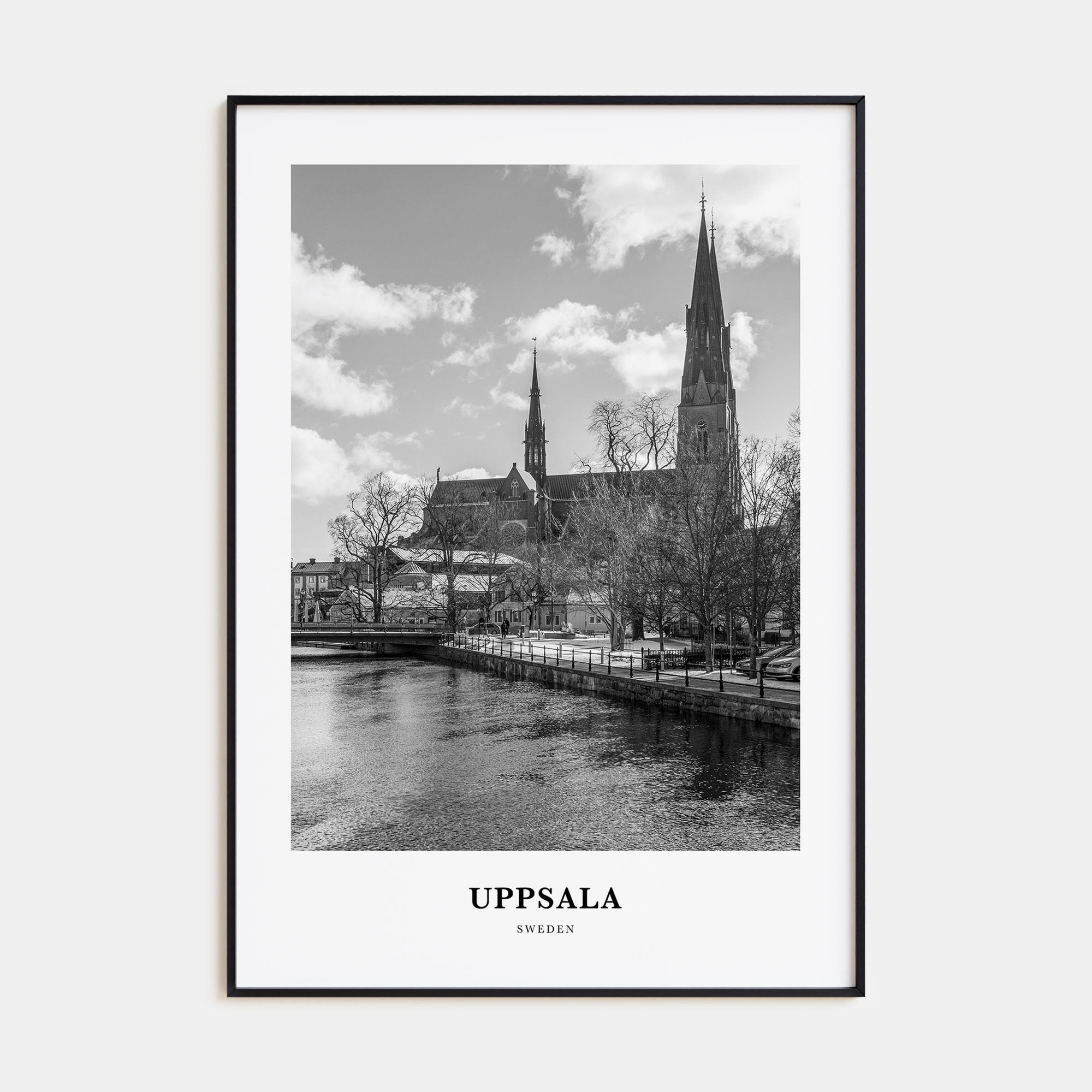 Uppsala Portrait B&W Poster