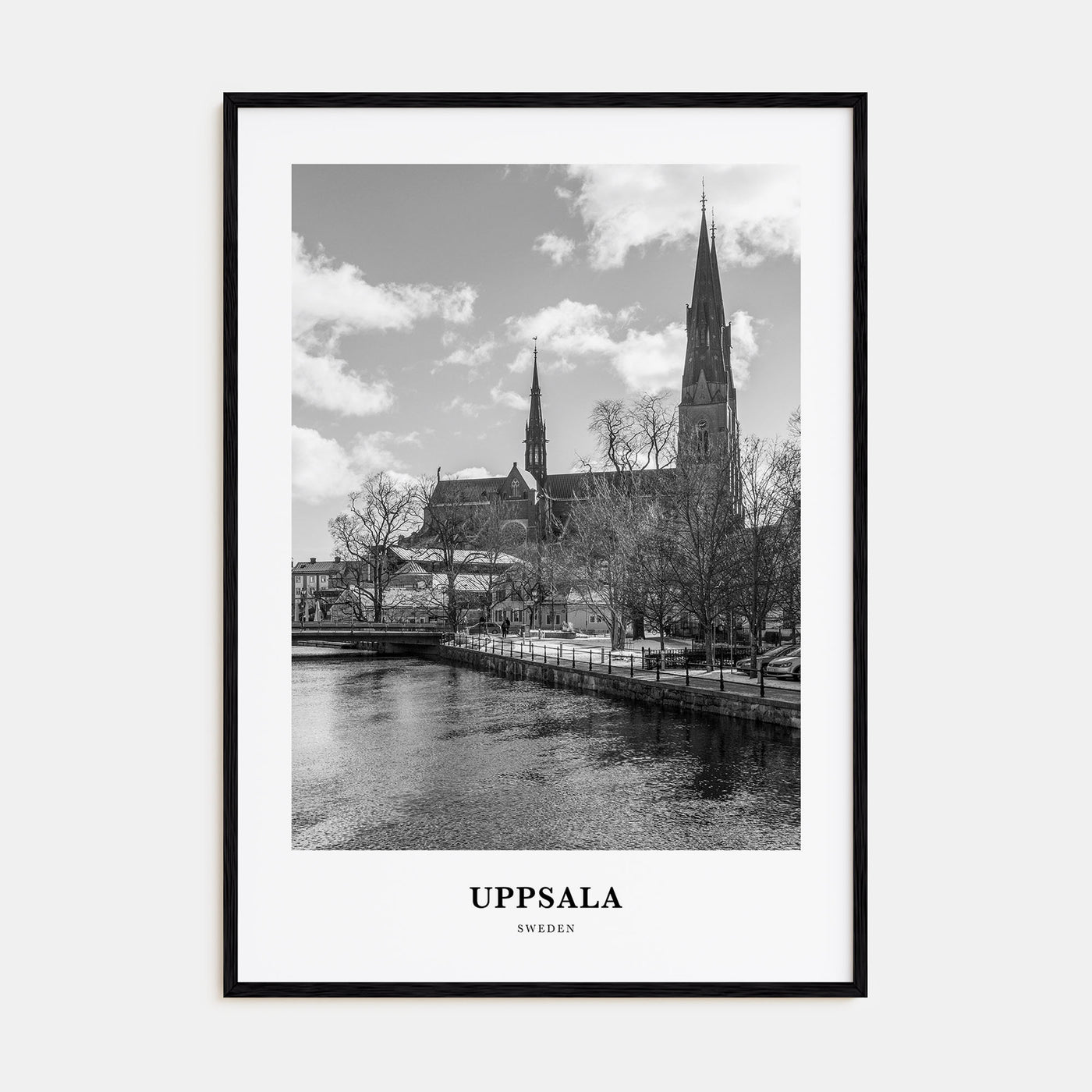 Uppsala Portrait B&W Poster