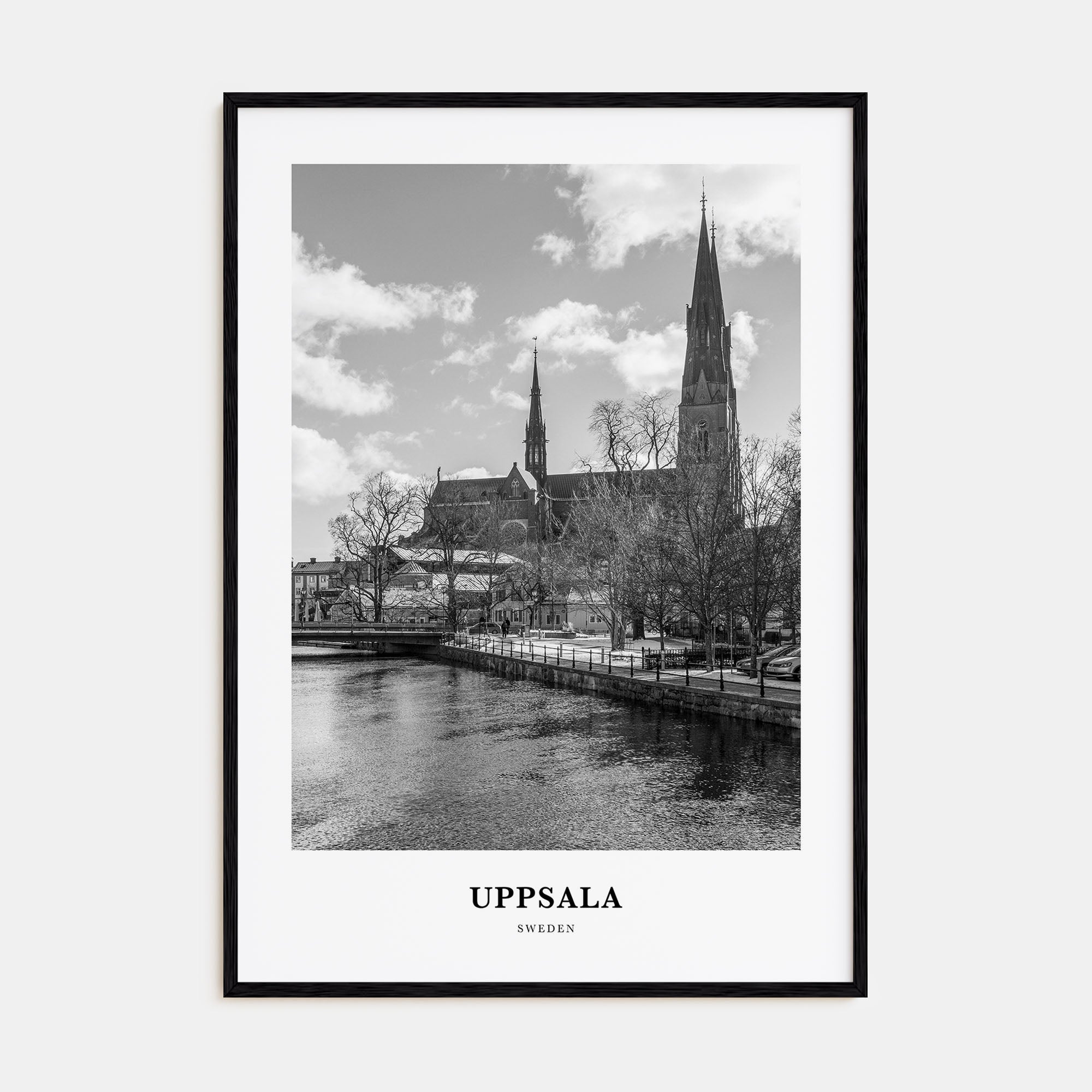 Uppsala Portrait B&W Poster