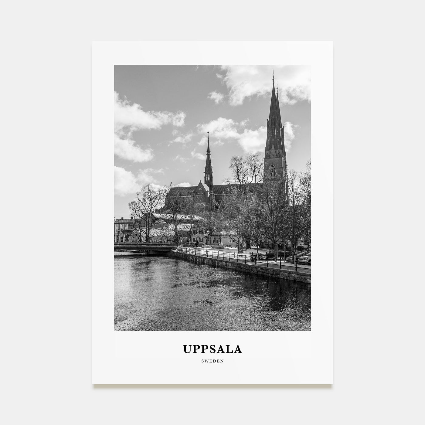 Uppsala Portrait B&W Poster