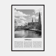 Uppsala Travel B&W Poster