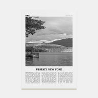 Upstate New York Travel B&W Poster