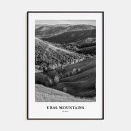 Ural Mountains Portrait B&W Poster
