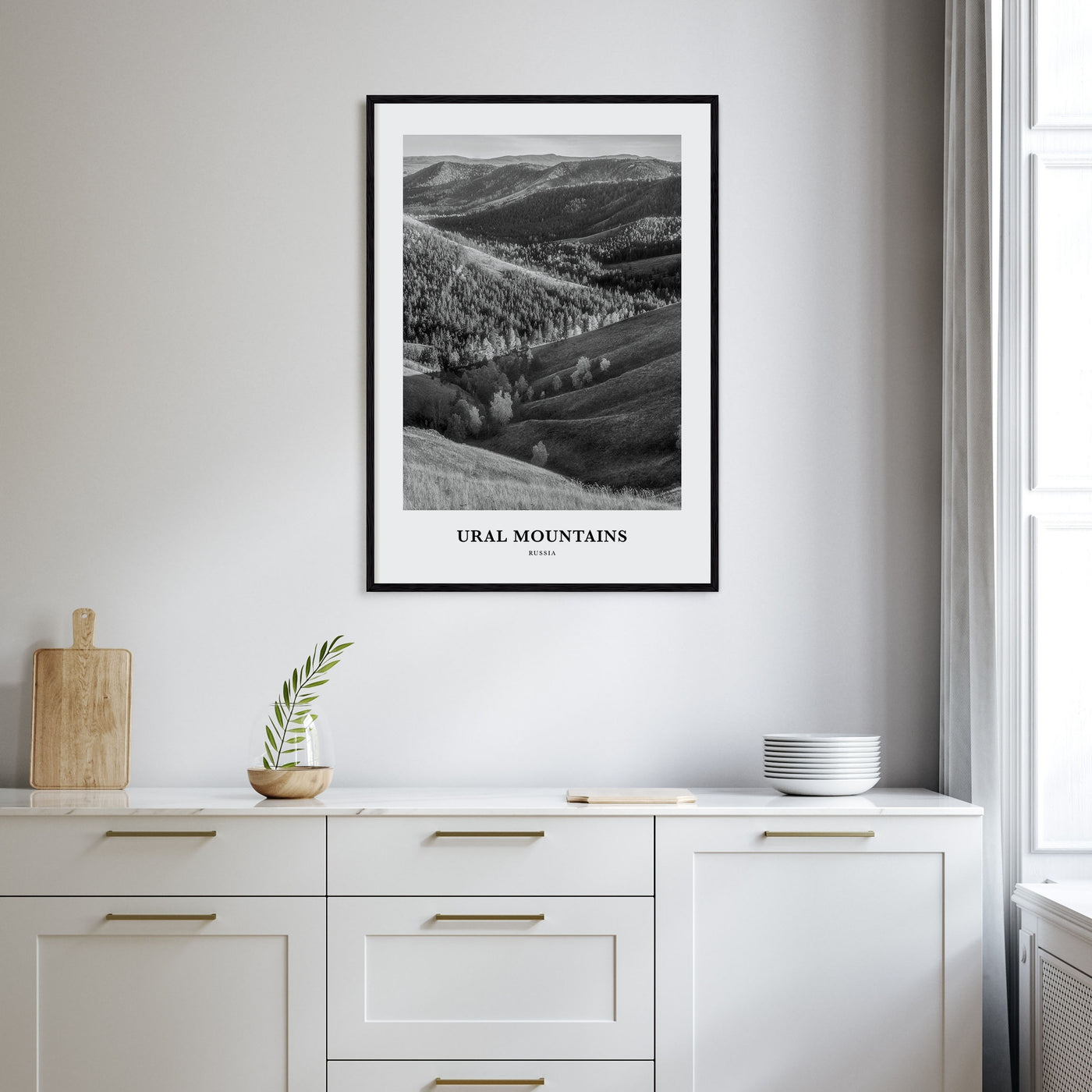 Ural Mountains Portrait B&W Poster