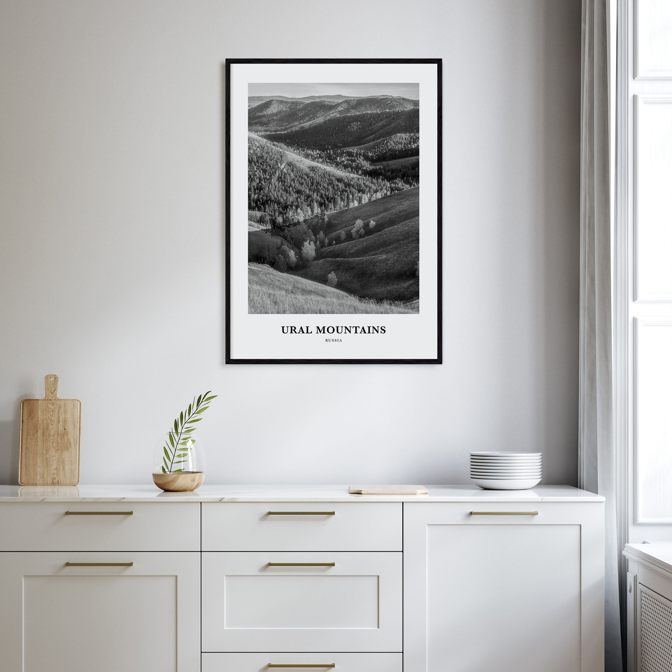 Ural Mountains Portrait B&W Poster