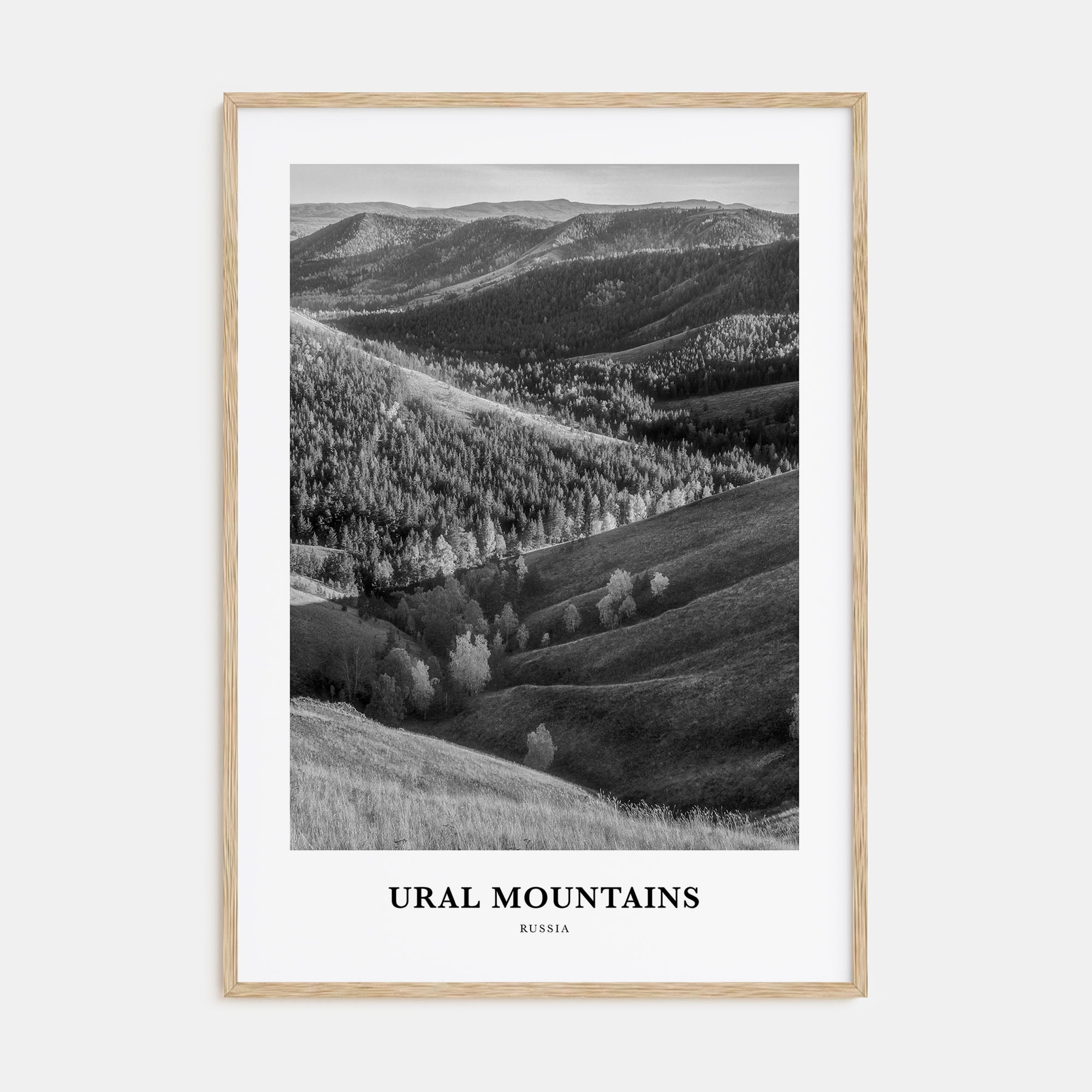 Ural Mountains Portrait B&W Poster