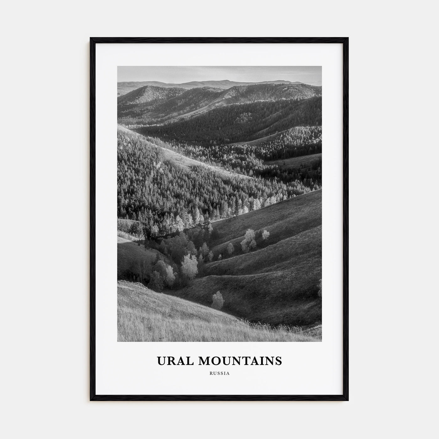 Ural Mountains Portrait B&W Poster