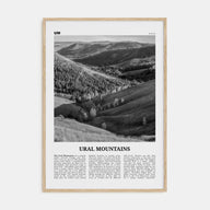 Ural Mountains Travel B&W Poster