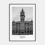 Urbana Portrait B&W Poster