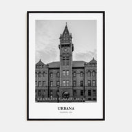 Urbana Portrait B&W Poster