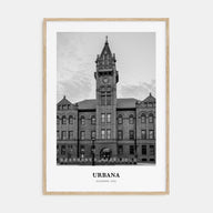 Urbana Portrait B&W Poster