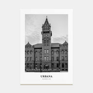 Urbana Portrait B&W Poster