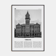 Urbana Travel B&W Poster