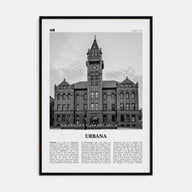Urbana Travel B&W Poster