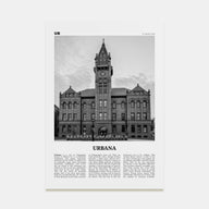 Urbana Travel B&W Poster