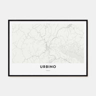 Urbino Map Landscape Poster