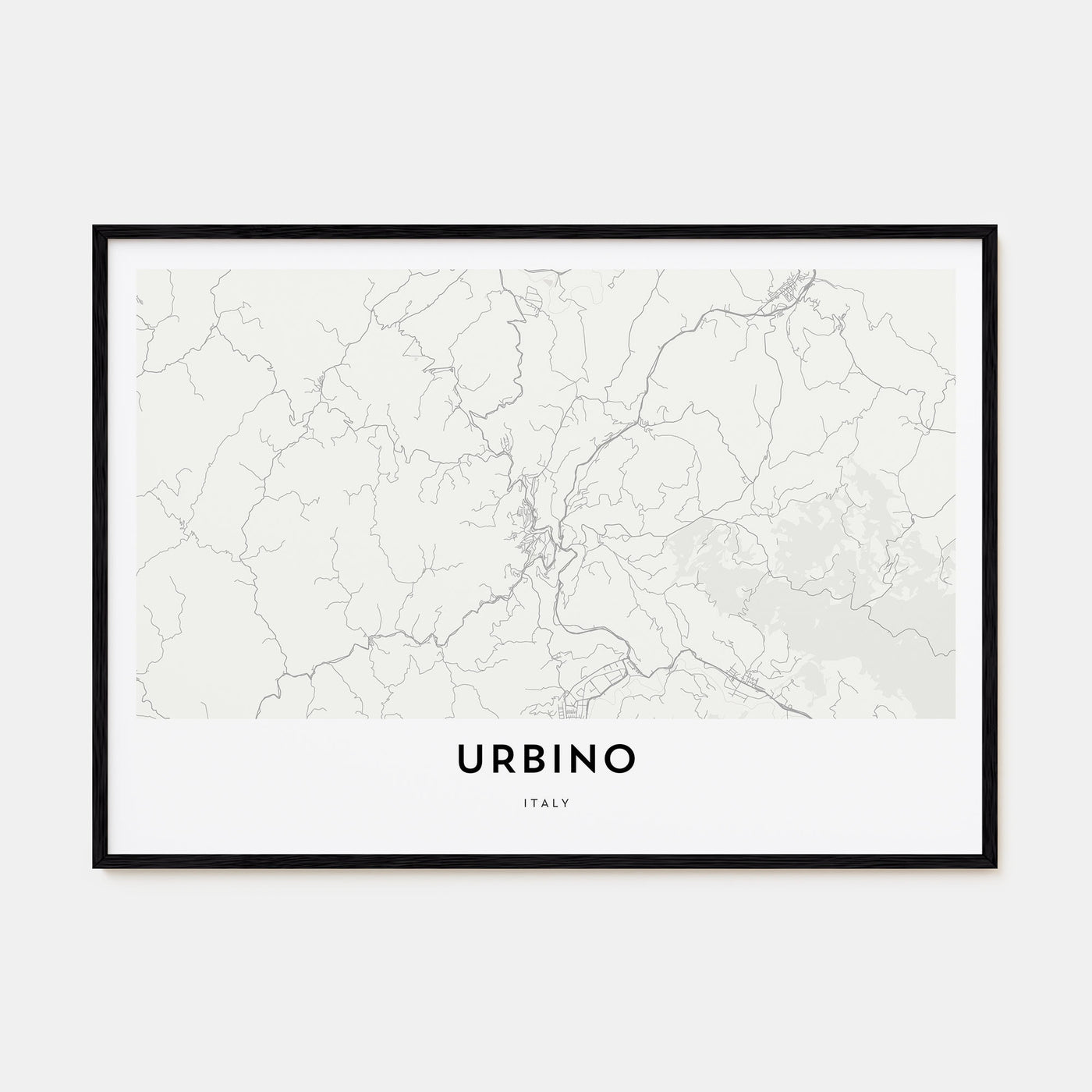 Urbino Map Landscape Poster