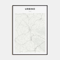 Urbino Map Portrait Poster