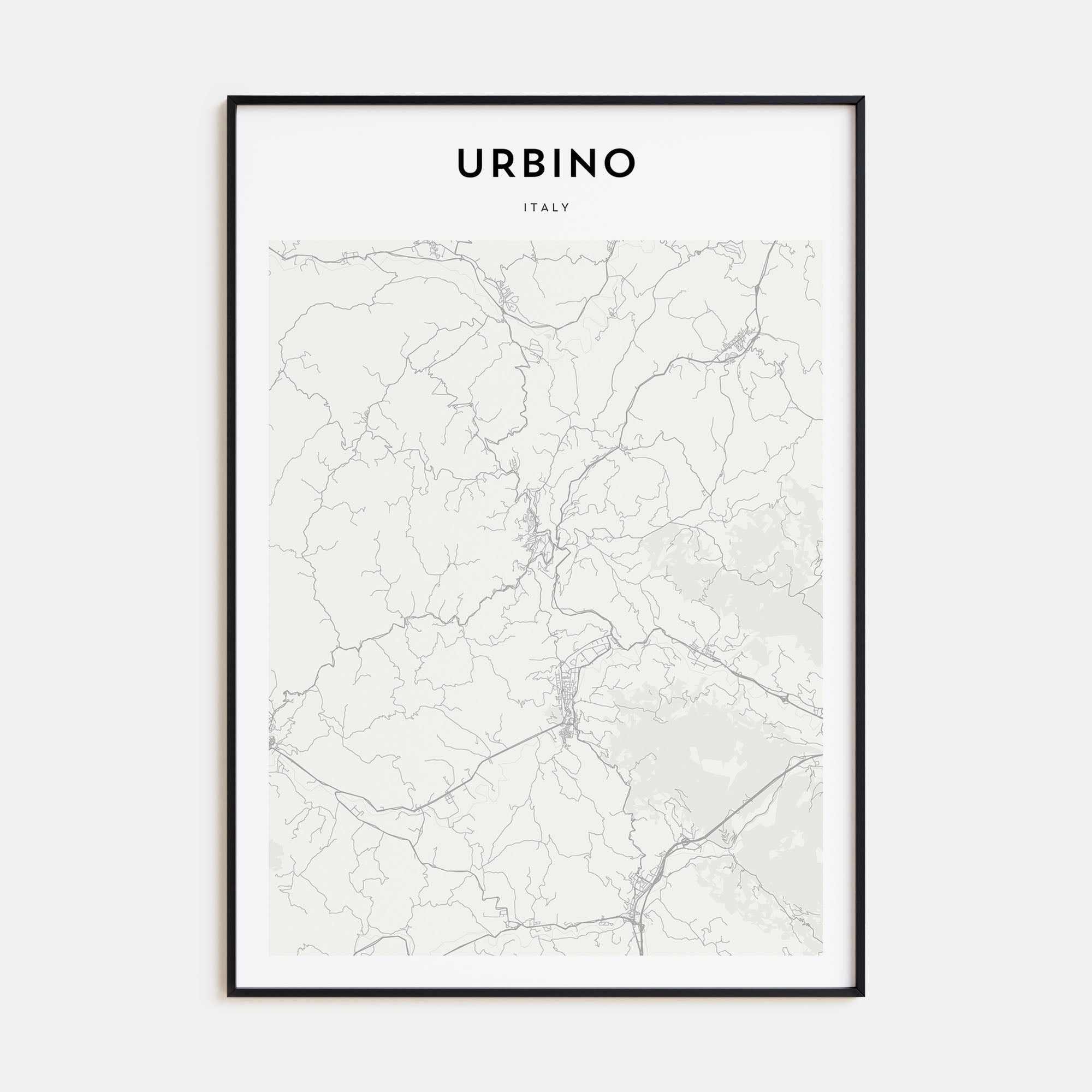 Urbino Map Portrait Poster