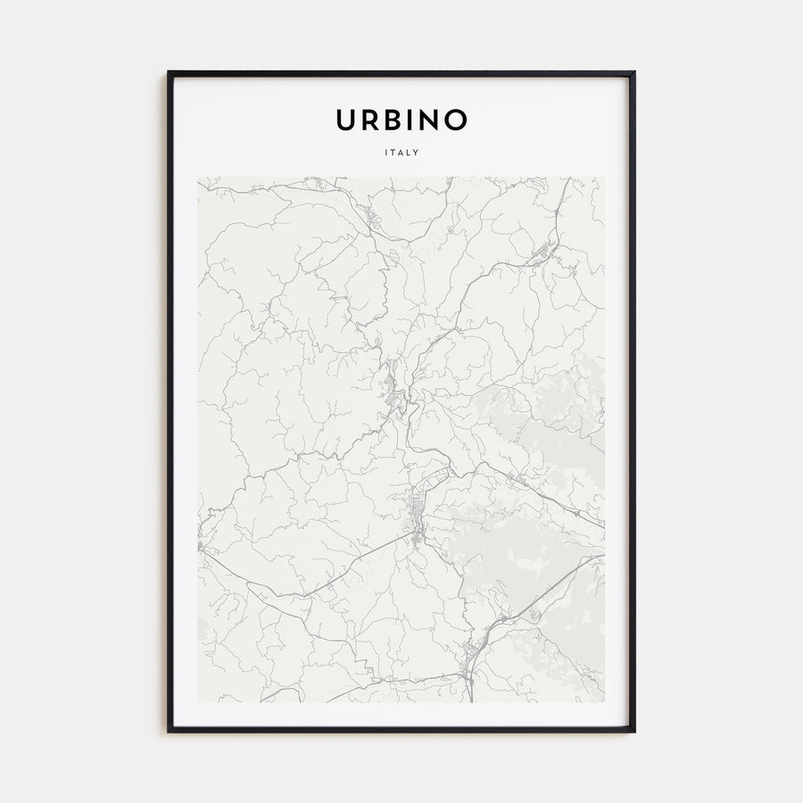 Urbino Map Portrait Poster
