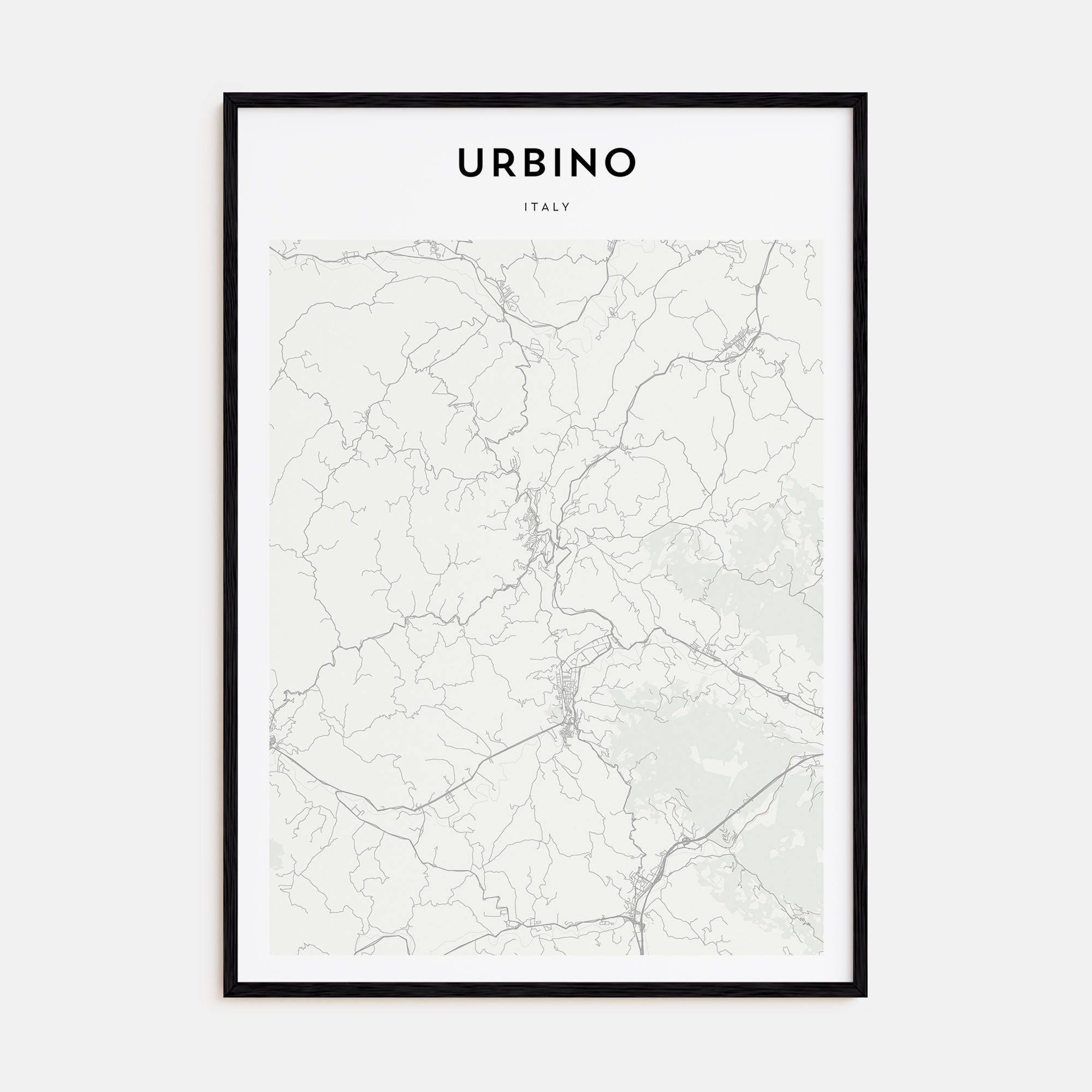 Urbino Map Portrait Poster