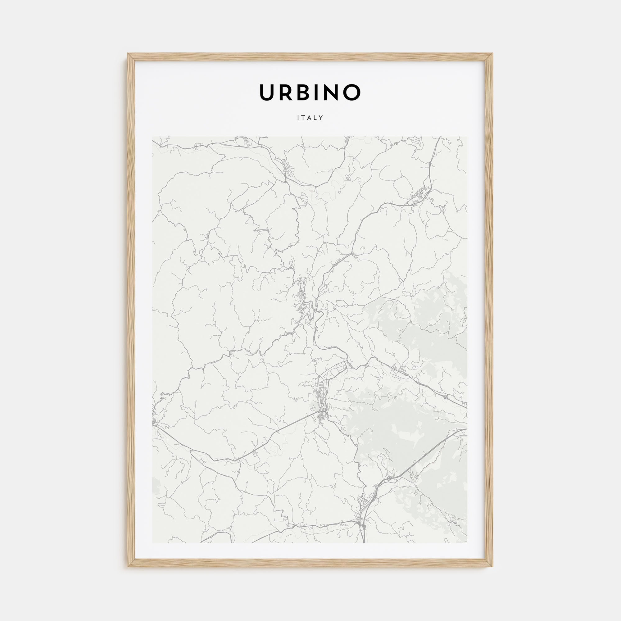 Urbino Map Portrait Poster