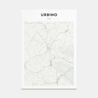 Urbino Map Portrait Poster