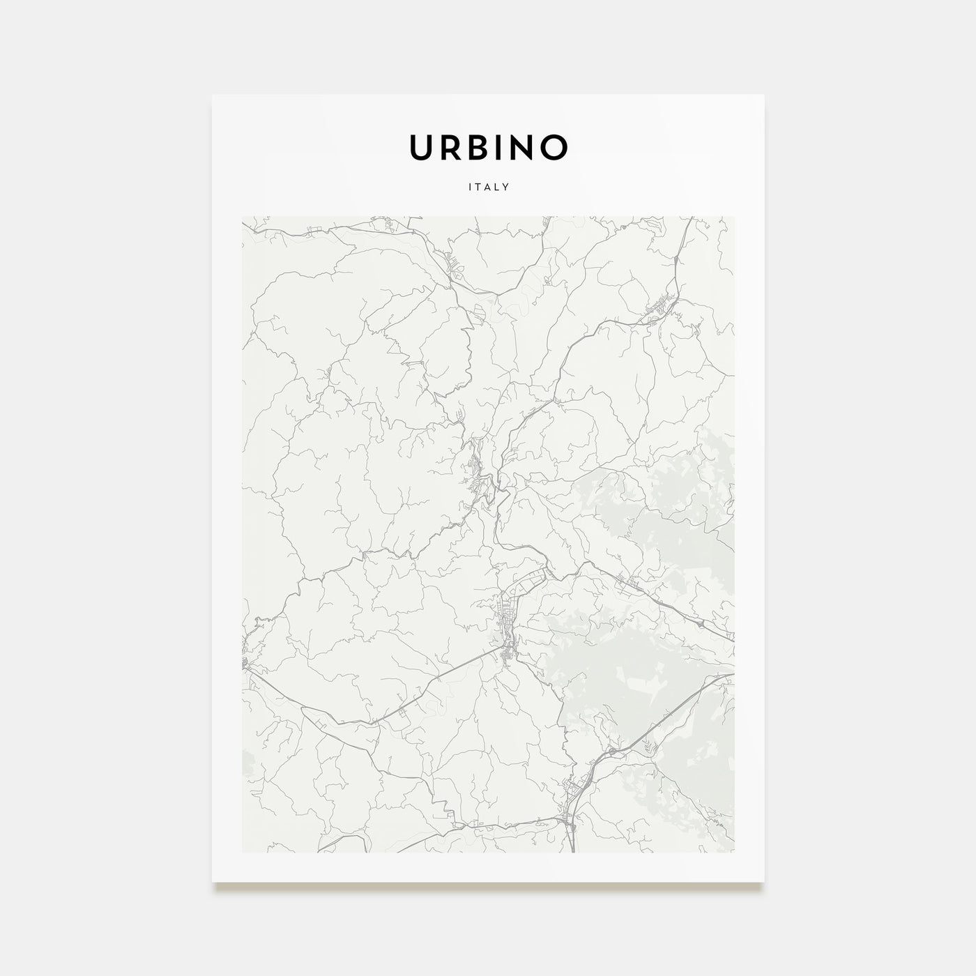 Urbino Map Portrait Poster