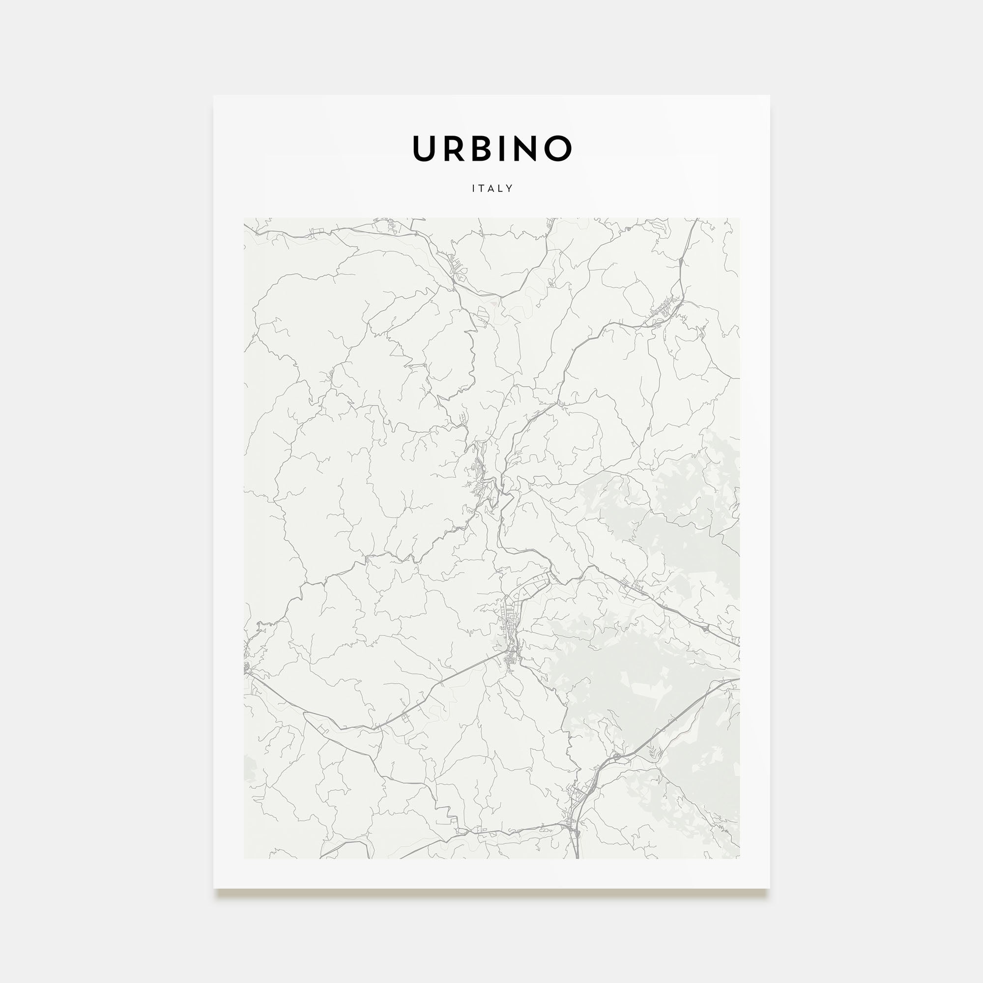 Urbino Map Portrait Poster