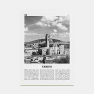 Urbino Travel B&W Poster