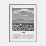 Urmia City Travel B&W Poster