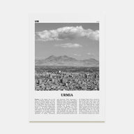 Urmia City Travel B&W Poster
