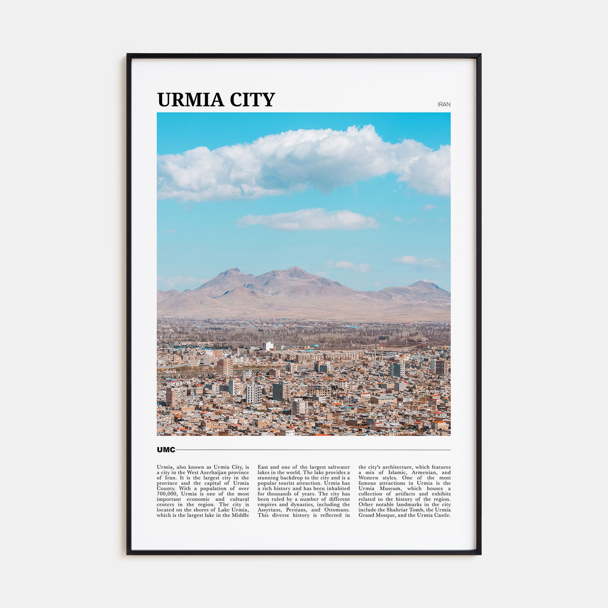 Urmia City Travel Color Poster