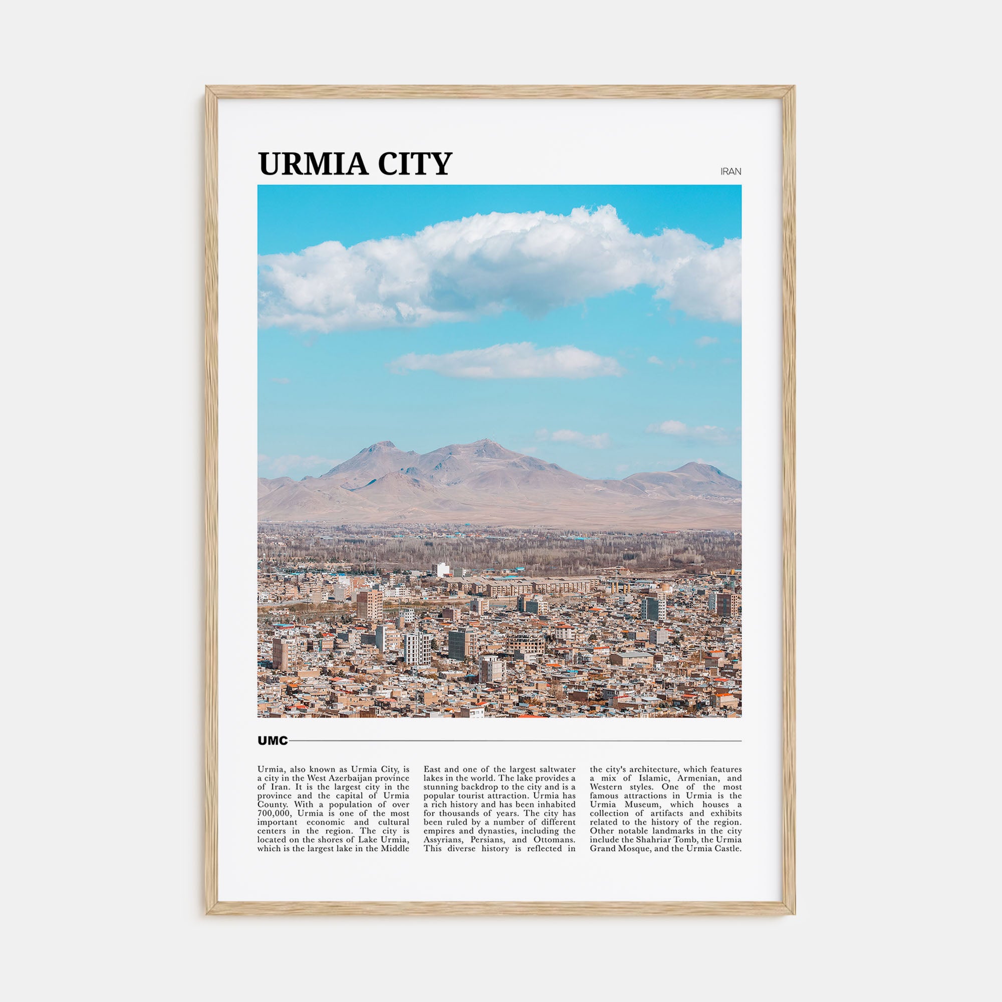 Urmia City Travel Color Poster