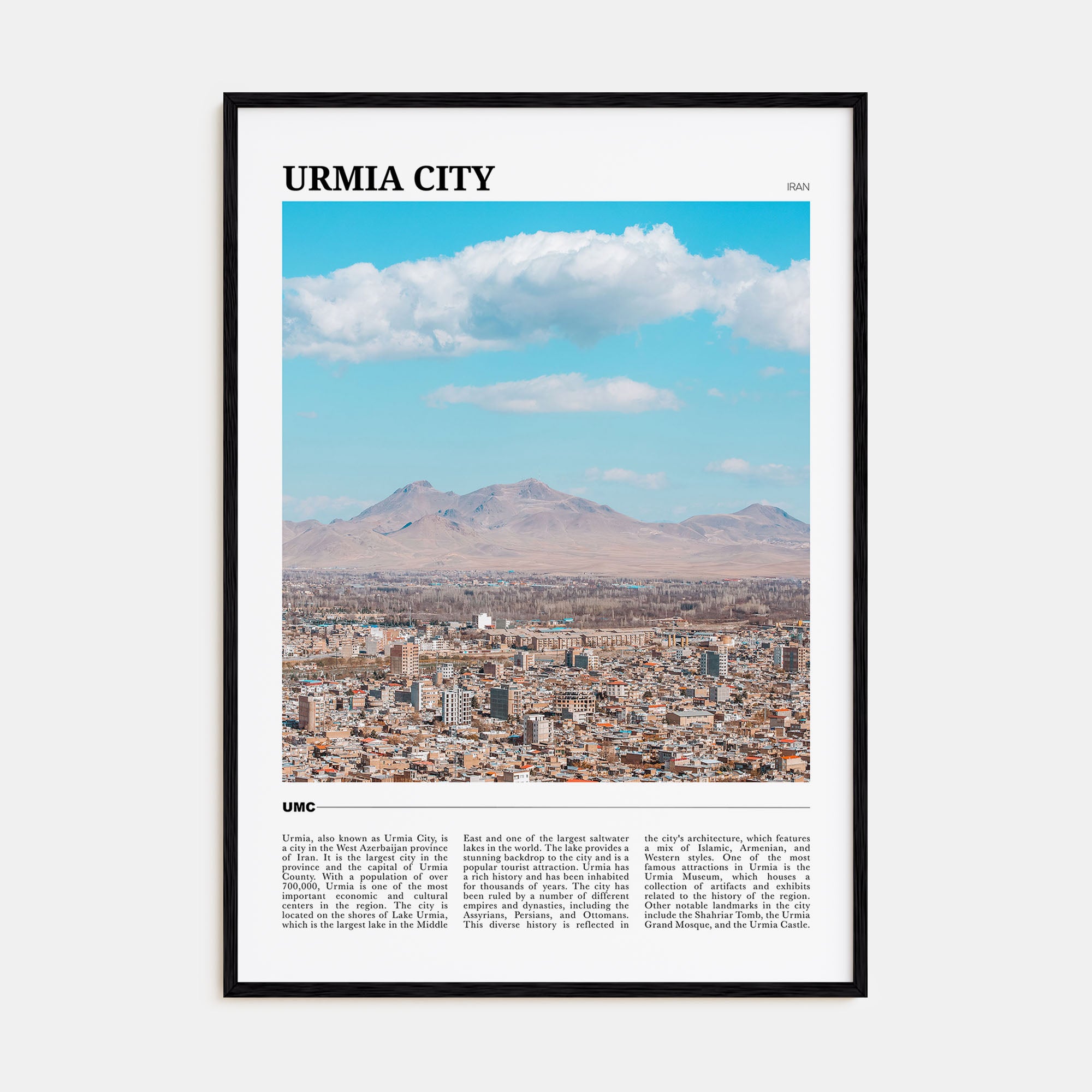 Urmia City Travel Color Poster