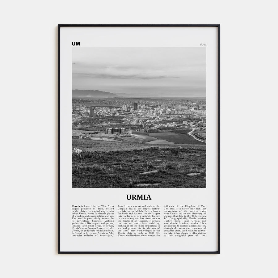 Urmia (County) Travel B&W Poster