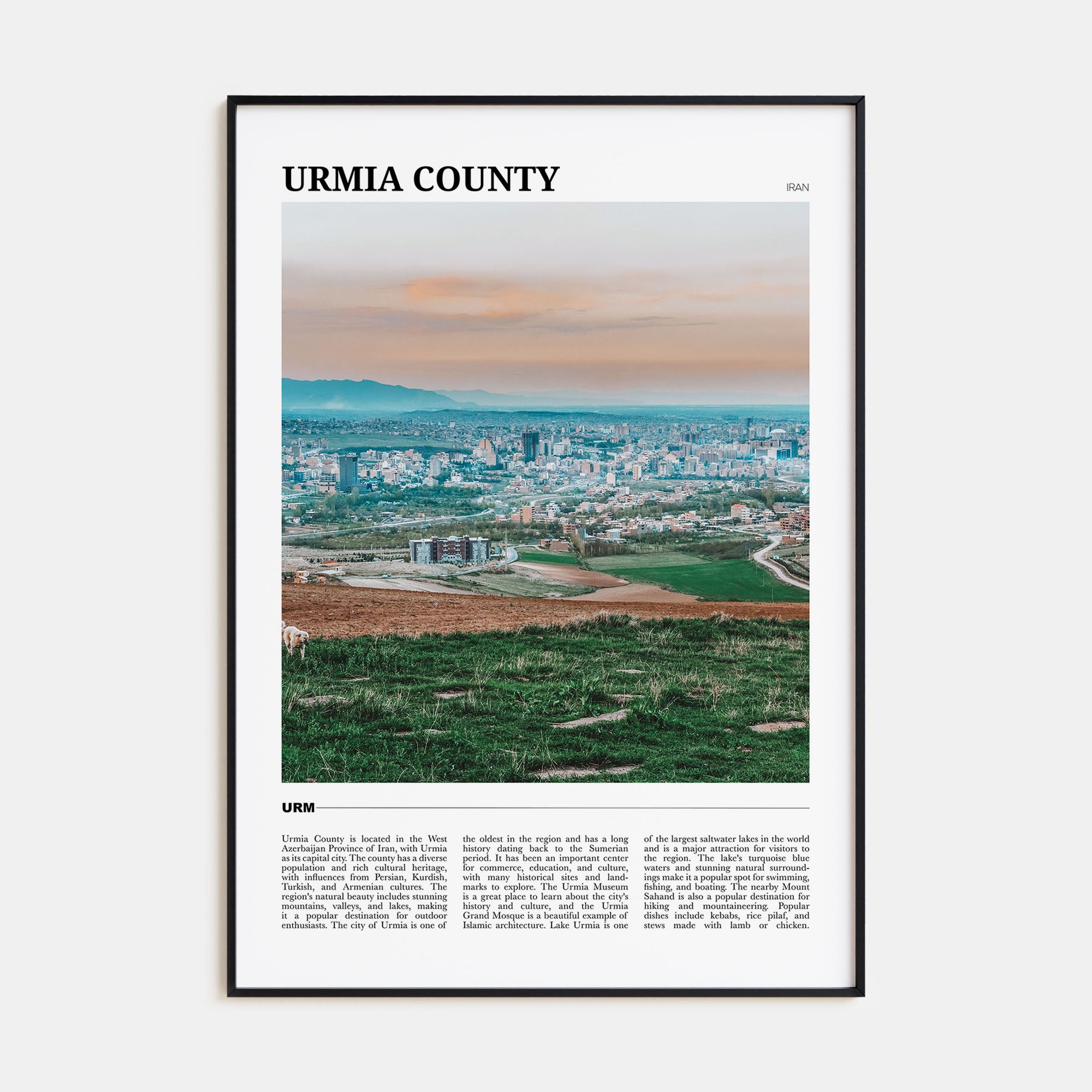 Urmia (County) Travel Color Poster